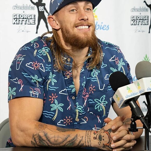 Chubbies The One Man Wolf Pack Friday Shirt The Neon Lights Medium NWT - Picture 1 of 11